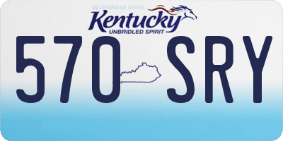 KY license plate 570SRY