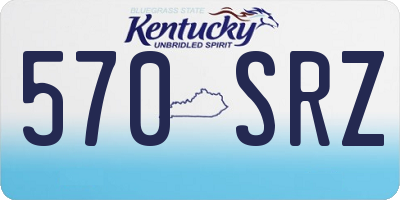 KY license plate 570SRZ