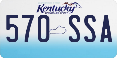 KY license plate 570SSA