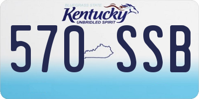 KY license plate 570SSB