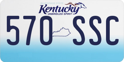 KY license plate 570SSC