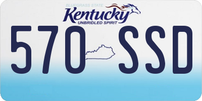 KY license plate 570SSD