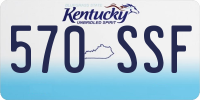 KY license plate 570SSF