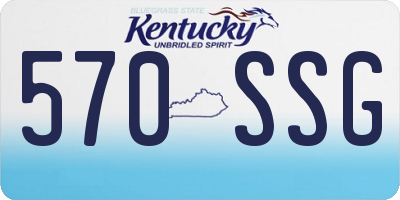 KY license plate 570SSG