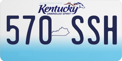 KY license plate 570SSH