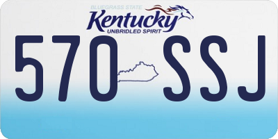 KY license plate 570SSJ