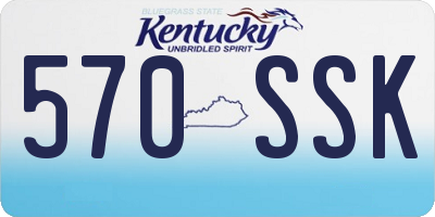 KY license plate 570SSK