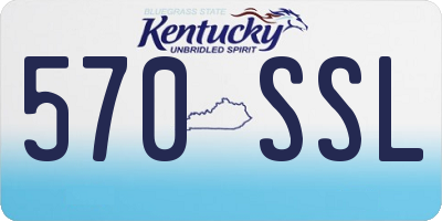KY license plate 570SSL