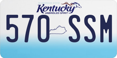KY license plate 570SSM
