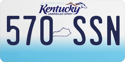 KY license plate 570SSN