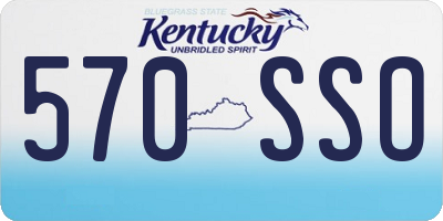 KY license plate 570SSO