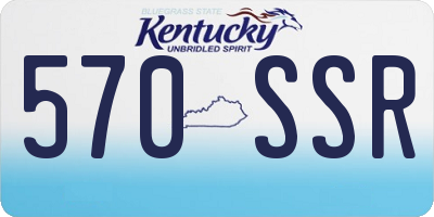 KY license plate 570SSR