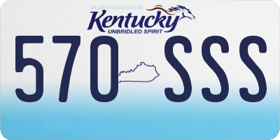 KY license plate 570SSS