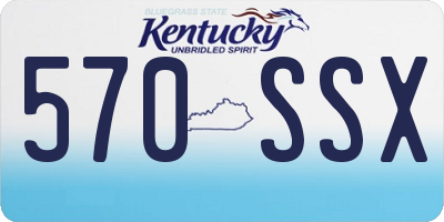 KY license plate 570SSX
