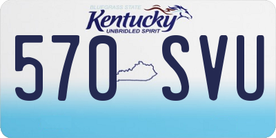 KY license plate 570SVU