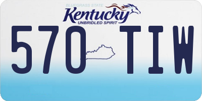 KY license plate 570TIW