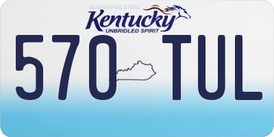 KY license plate 570TUL