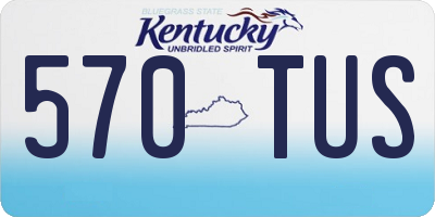 KY license plate 570TUS
