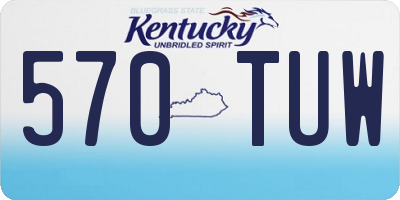 KY license plate 570TUW
