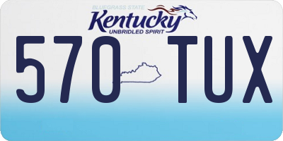 KY license plate 570TUX