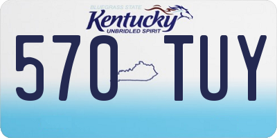 KY license plate 570TUY