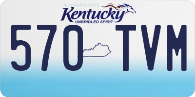 KY license plate 570TVM