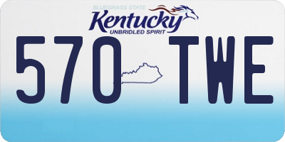 KY license plate 570TWE