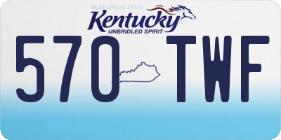 KY license plate 570TWF