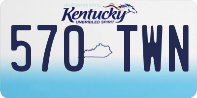 KY license plate 570TWN