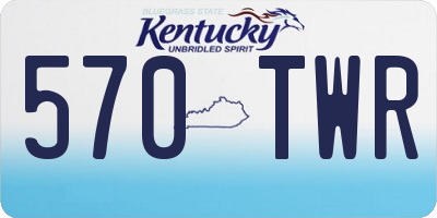 KY license plate 570TWR