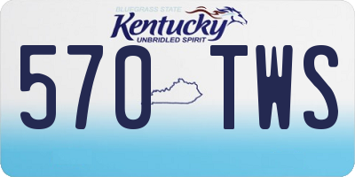 KY license plate 570TWS