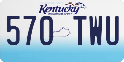KY license plate 570TWU