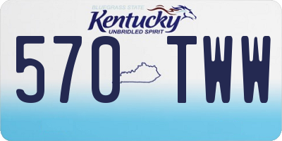 KY license plate 570TWW