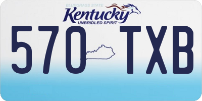 KY license plate 570TXB