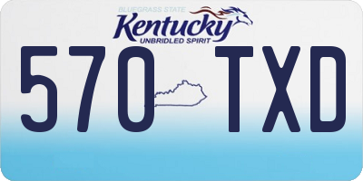 KY license plate 570TXD