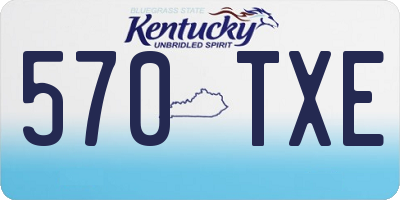 KY license plate 570TXE
