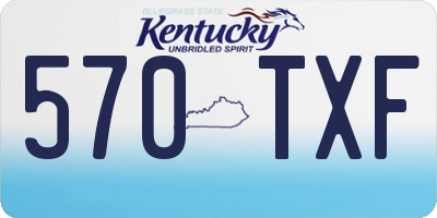 KY license plate 570TXF