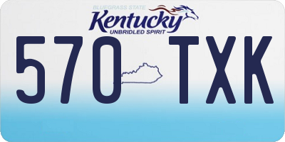 KY license plate 570TXK
