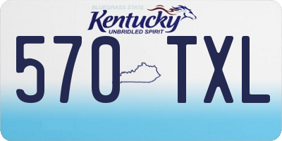 KY license plate 570TXL