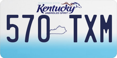 KY license plate 570TXM