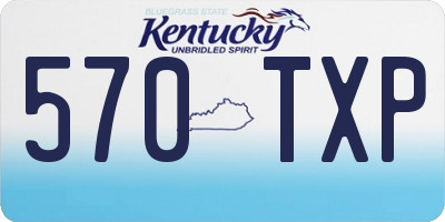KY license plate 570TXP