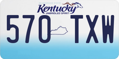 KY license plate 570TXW
