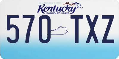 KY license plate 570TXZ