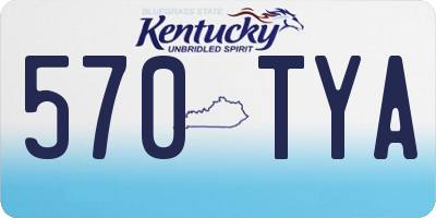KY license plate 570TYA