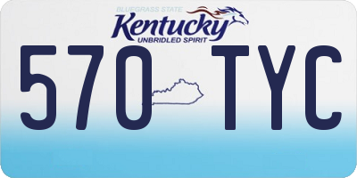 KY license plate 570TYC