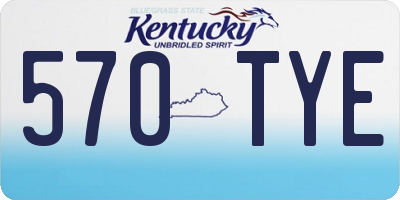 KY license plate 570TYE