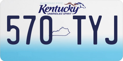 KY license plate 570TYJ