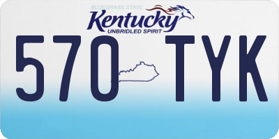 KY license plate 570TYK