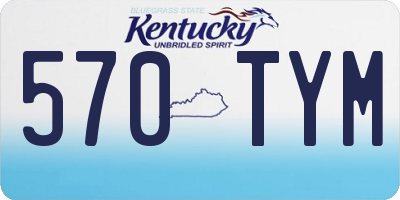 KY license plate 570TYM