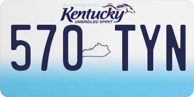 KY license plate 570TYN